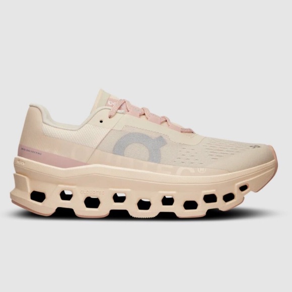 On Running Shoes - Worn once On Running cloudmonster moon fawn cream and pink athletic sneakers 9.5